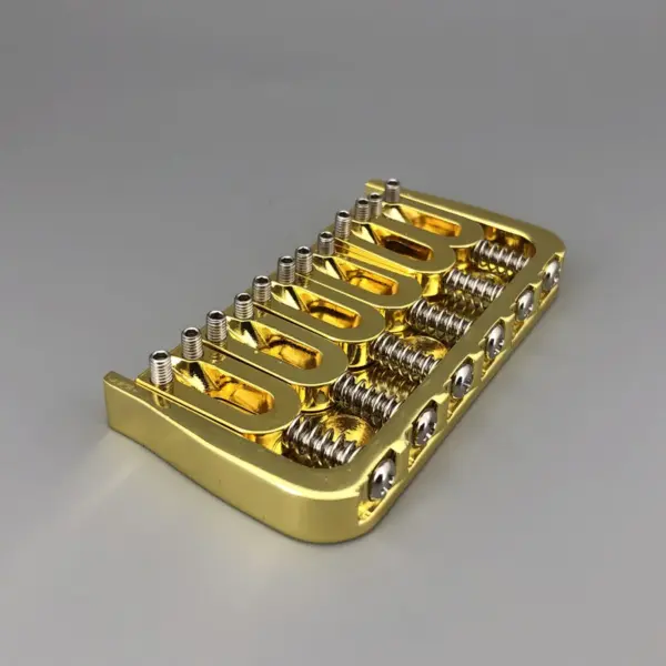 Gold Fixed Guitar Bridge for 6 String Guitar - Image 3