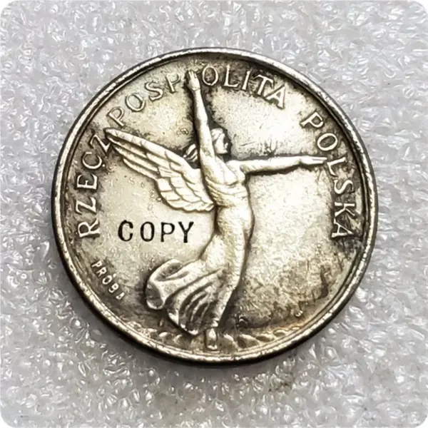 1927 Poland 5 Zlotych Replica Coin - Image 2
