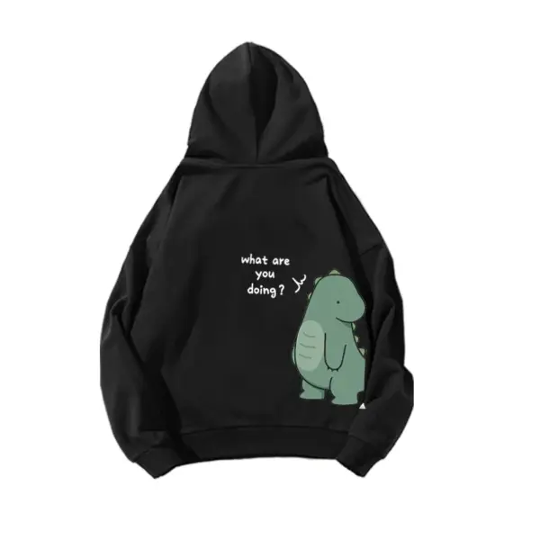 Men's Dinosaur Print Hoodie for Casual Wear - Image 3