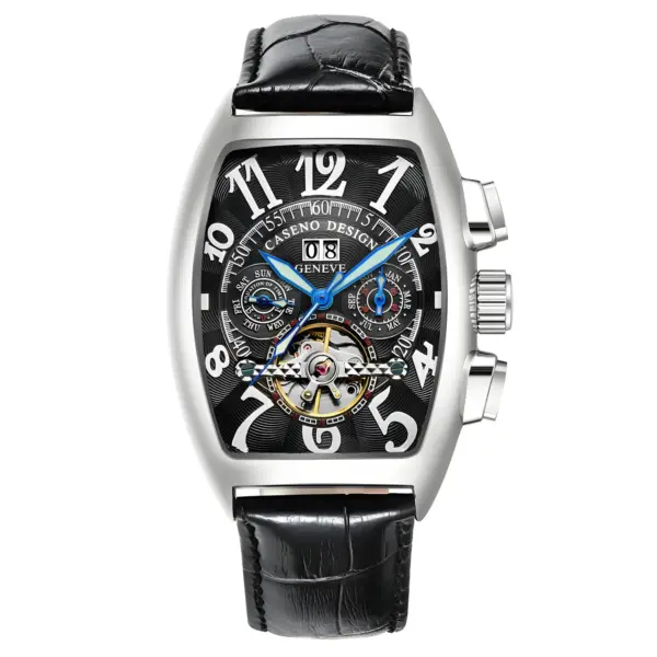 Tonneau Case Mechanical Tourbillon Wristwatch - Image 13