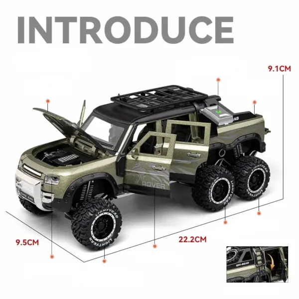 1:24 Scale Metal Alloy Land Rover Defender - Image 3