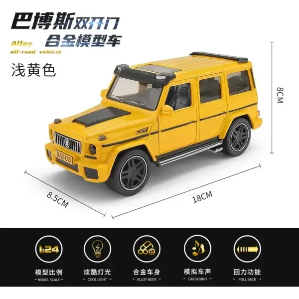 1:24 Mercedes Benz BRABUS Off-road Diecast Car - Image 5