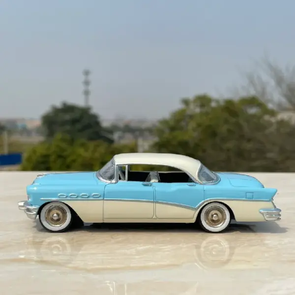 1956 Classic Yellow Alloy Diecast Car Model - Image 5