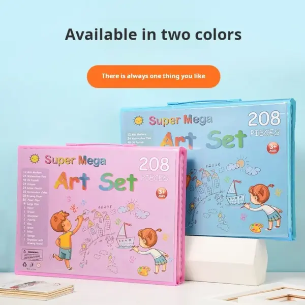 Kids 168/208 PCS Art Coloring Set - Image 6