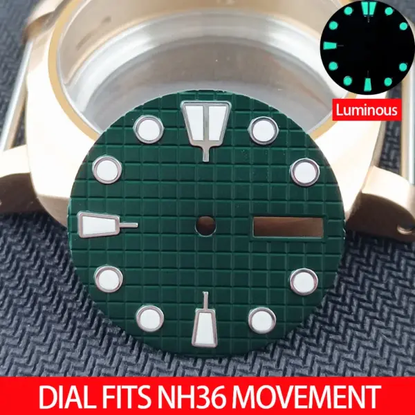 28.5MM Green Luminous Watch Dial for NH35/NH36 - Image 10