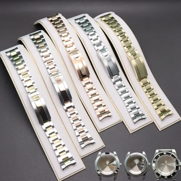 20mm Stainless Steel Watch Strap with Clasp - Image 2