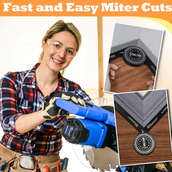 Aluminum Miter Saw Protractor with Laser Scales - Image 4