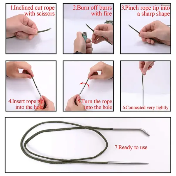 Stainless Steel Paracord Needle Set 4-10 Pieces - Image 4