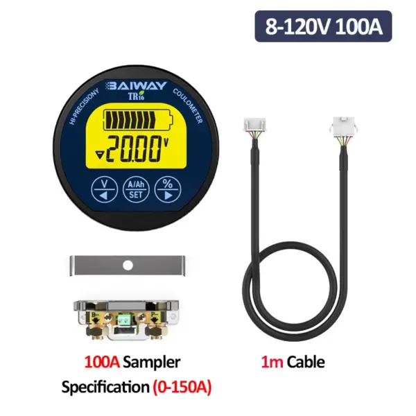 TR16H Waterproof Battery Capacity Tester 8-120V - Image 7