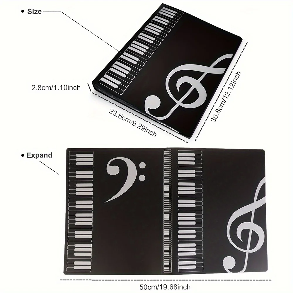 40-Pocket A4 Sheet Music Folder for Musicians 3 40-Pocket A4 Sheet Music Folder for Musicians - Image 3