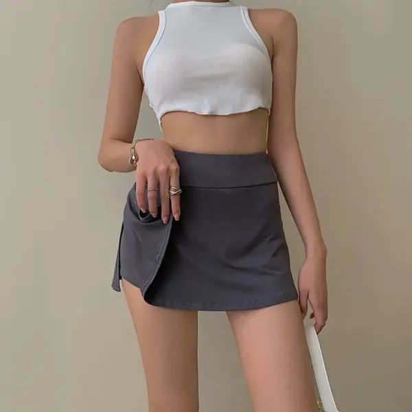 High Waist A-Line Mini Tennis Skirt for Women - Image 5