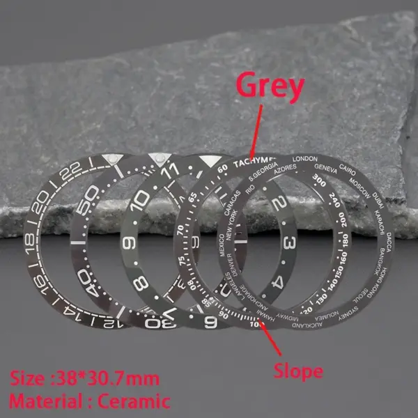 Gray Ceramic Bezel Insert for Omega Watches