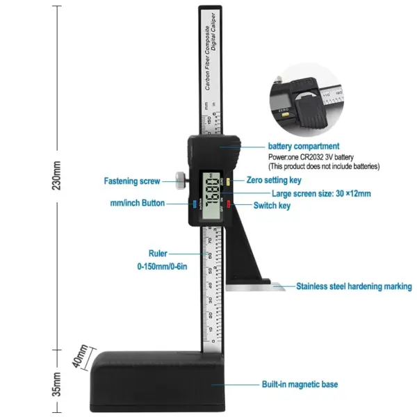 Digital Height Gauge 0-150mm Precision Tool - Image 6