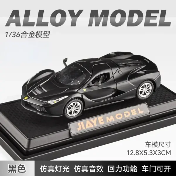 1:36 Ferrari Laferrari Convertible Toy Car - Image 13