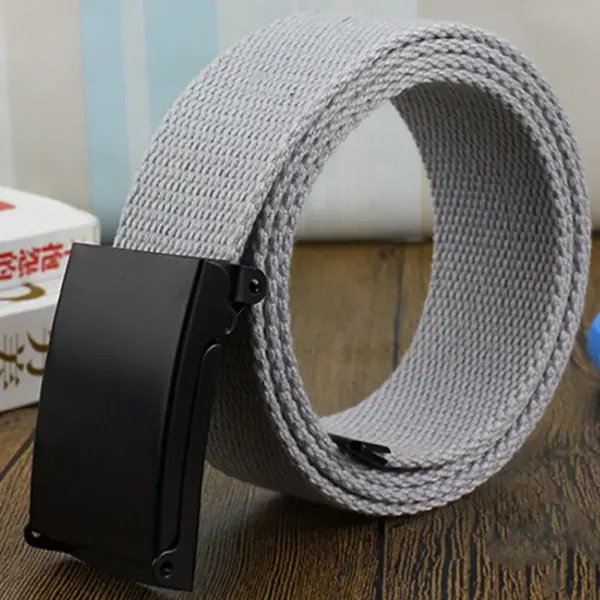 Unisex Nylon Canvas Casual Belt 120cm - Image 4
