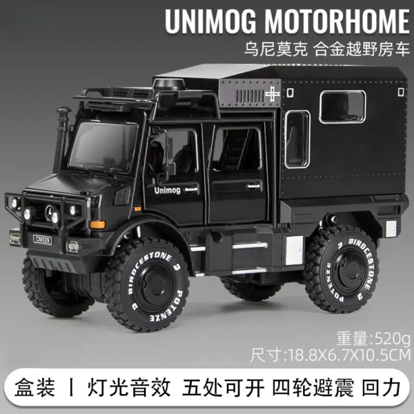 1:28 Mercedes-Benz UNIMOG Diecast Model Car - Image 9