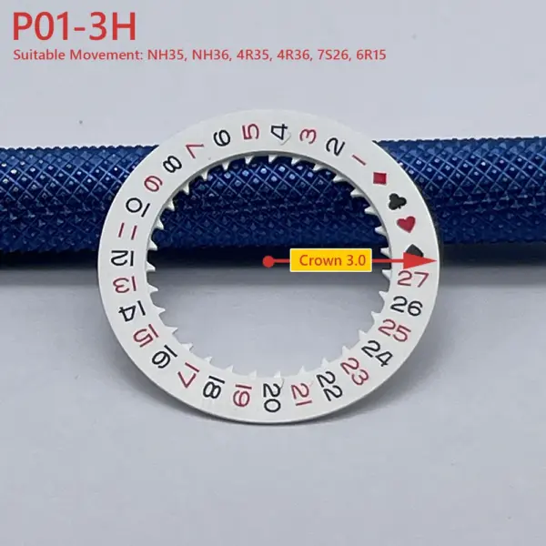 NH35 Date Wheel Disc Red-Black Design - Image 10