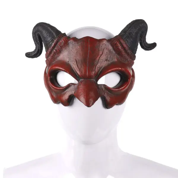 Demon Half Face Mask for Halloween Parties - Image 7
