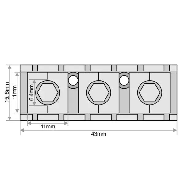 43mm Black Locking Nut for Electric Guitar - Image 5