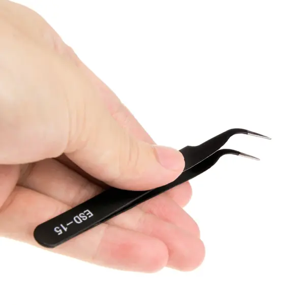 Stainless Steel Anti-Static Nail Art Tweezers - Image 5