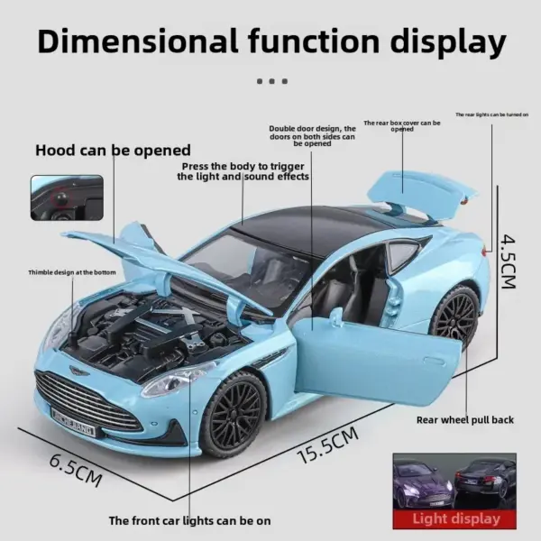 1:32 Aston Martin DB12 Diecast Model Car - Image 3