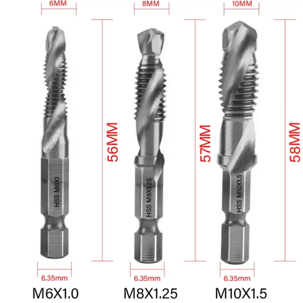 Titanium Plated HSS Tap Drill Bit Set - Image 7