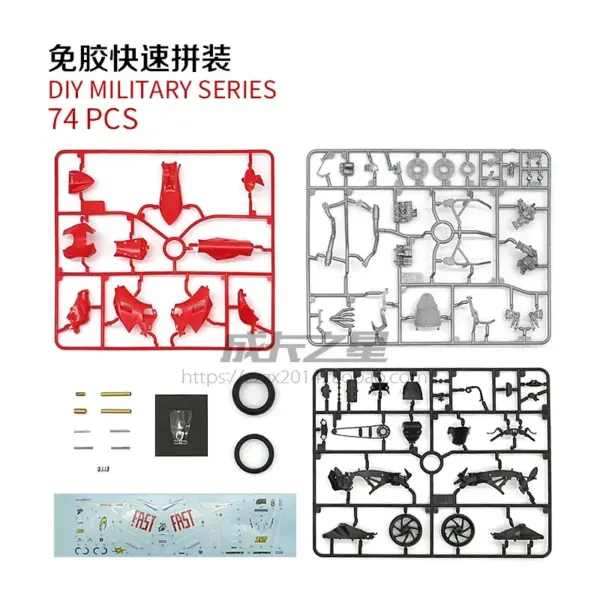 1/18 Scale YZR-M1 Motorcycle Assembly Model - Image 3