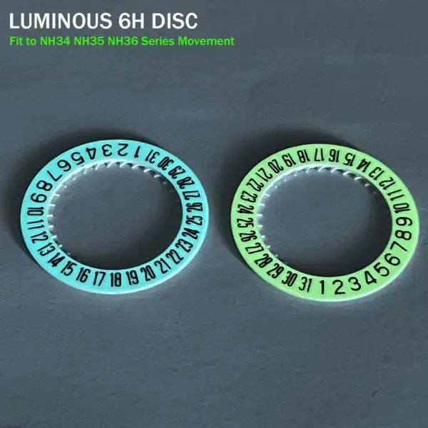 6H Luminous Date Wheel for NH34 NH35 NH36