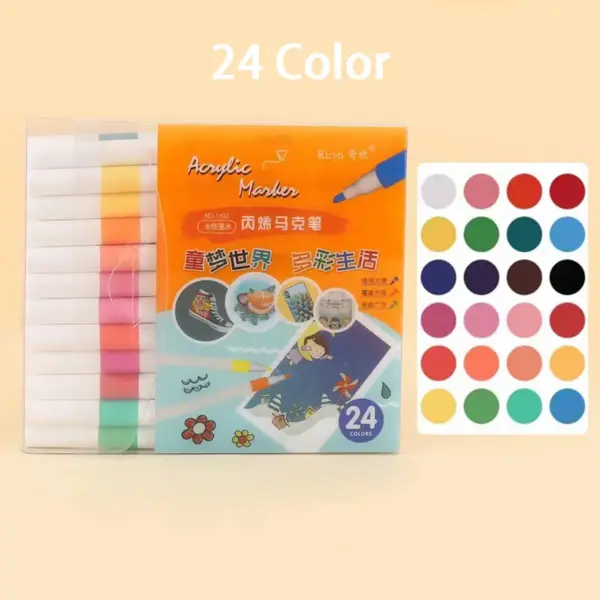 60 Color Acrylic Marker Painting Set - Image 8