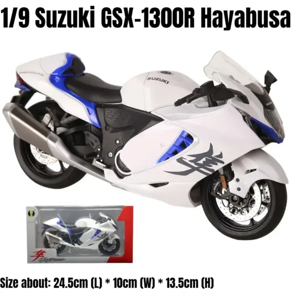 Suzuki Hayabusa 1:9 Diecast Motorcycle Model - Image 8