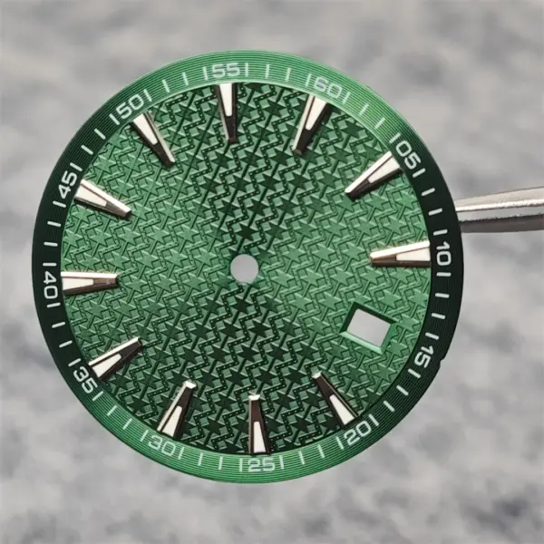 33.5mm Green Luminous Watch Dial for NH35/NH36 - Image 8