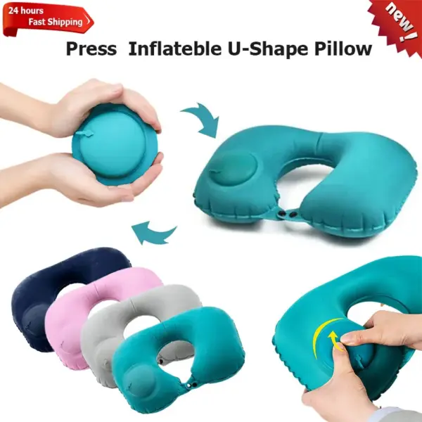 U-Shape Inflatable Travel Neck Pillow