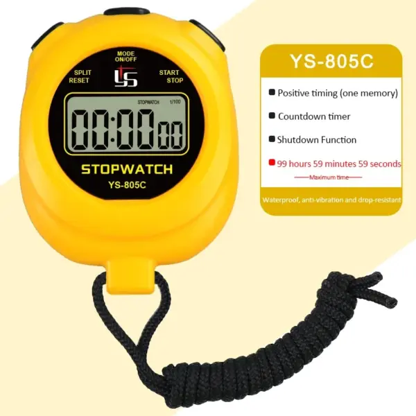 Waterproof Digital Stopwatch 0.01s Accuracy - Image 7