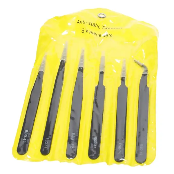 6pcs Anti-static Precision Stainless Steel Tweezers - Image 2