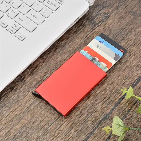 Slim RFID Credit Card Holder Metal Wallet - Image 16