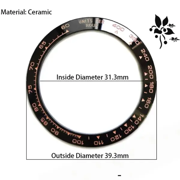 Ceramic Rhinestone Bezel for VK63 Watch - Image 15