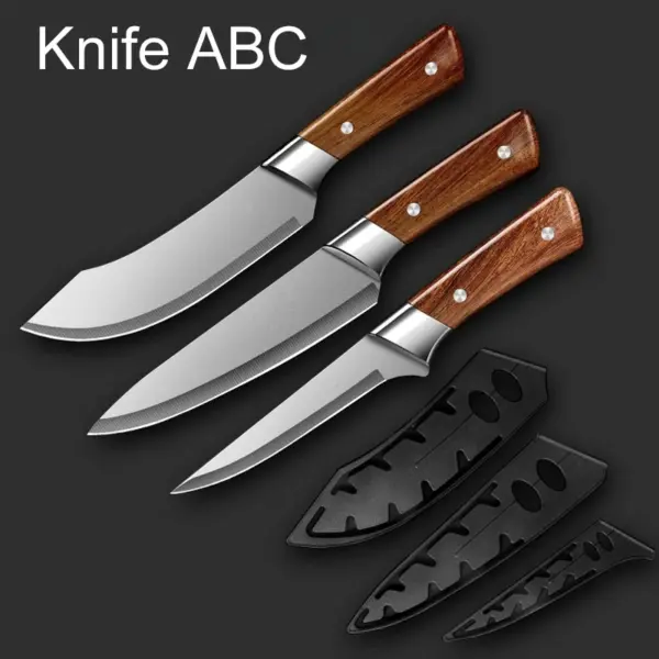 Japanese Stainless Steel Meat Cutting Knife Set - Image 7