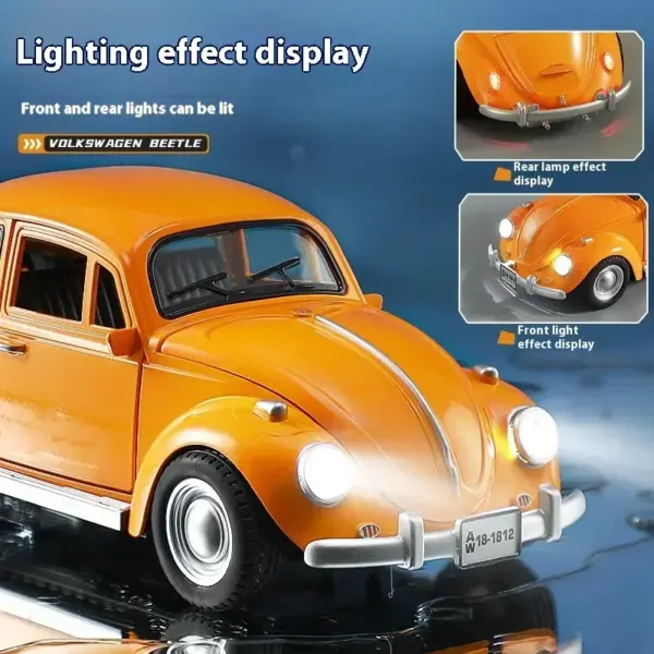 1:18 1955 Volkswagen Beetle Diecast Model Car - Image 4