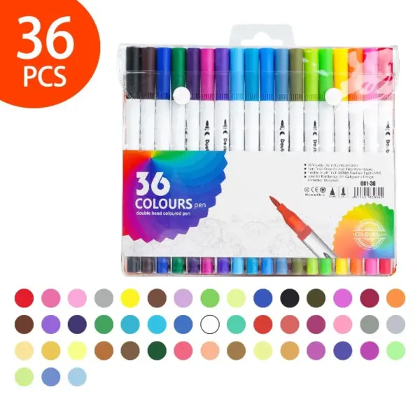120 Color Dual Tip Brush Marker Set - Image 11