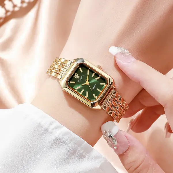 Women's Quartz Watch Model V248 Gold Green - Image 2