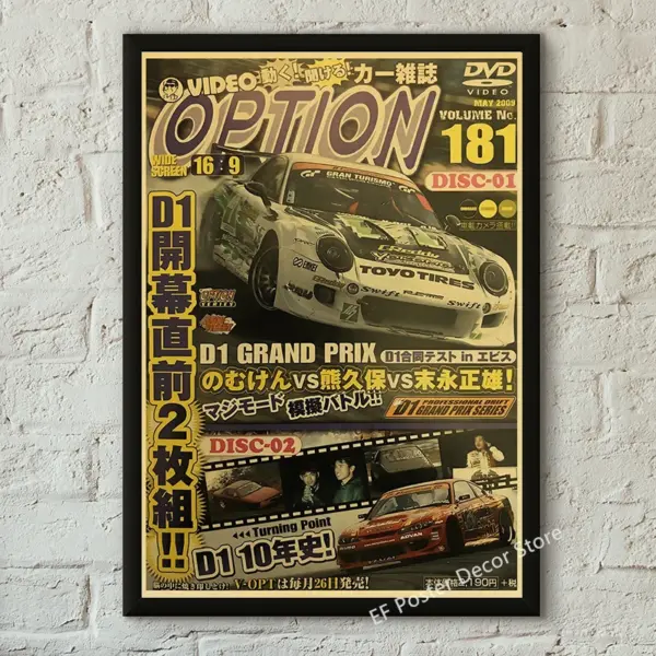 Vintage Motorsport GTR Cars Kraft Paper Poster - Image 10