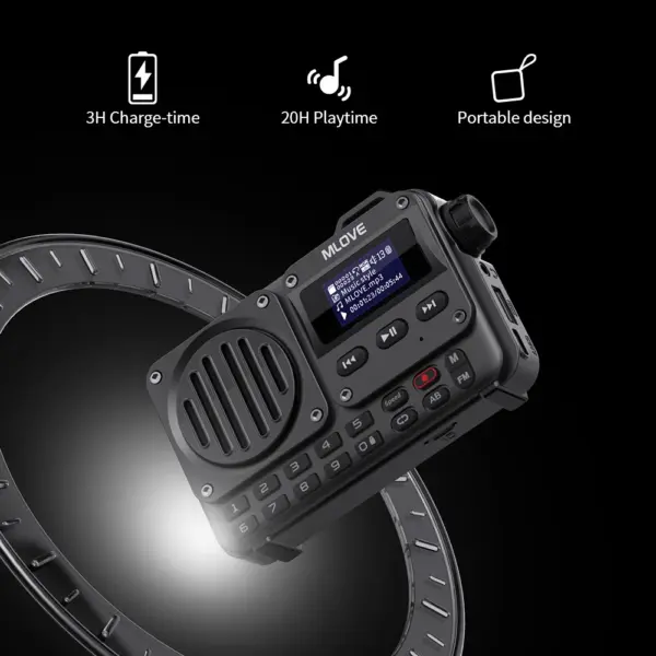 MLOVE BV800 Portable Bluetooth Speaker with FM Radio - Image 6