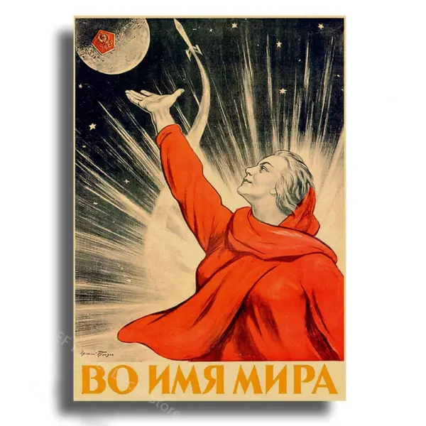 Soviet Space Rocket Vintage Poster Prints - Image 18