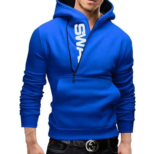 Men's Casual Polka Dot Zipper Hoodie - Image 13
