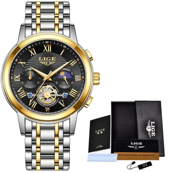 LIGE Women's Luxury Stainless Steel Watch - Image 8