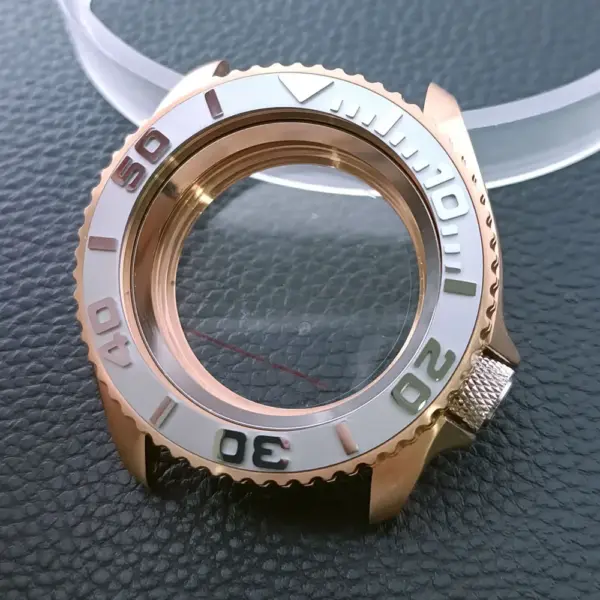 42mm Gold Rose Gold Stainless Steel Watch Case - Image 38