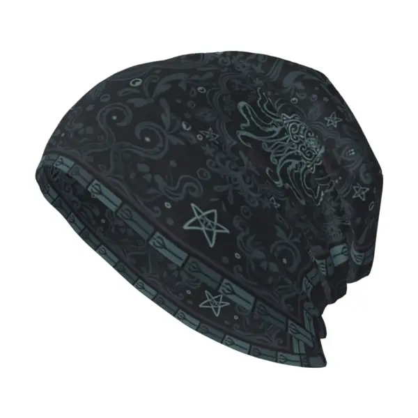 Cthulhu Mythos Artistic Black Beanie Hat - Image 2