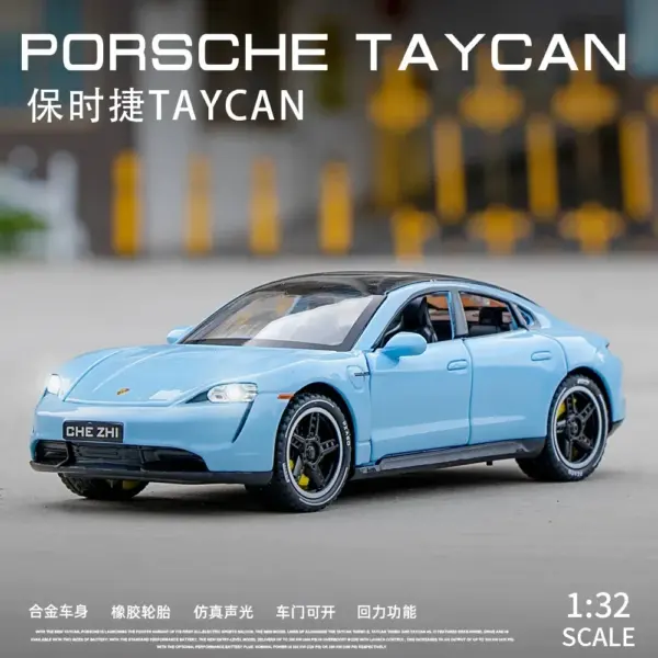 1:32 Diecast Porsche Taycan Model Car - Image 4