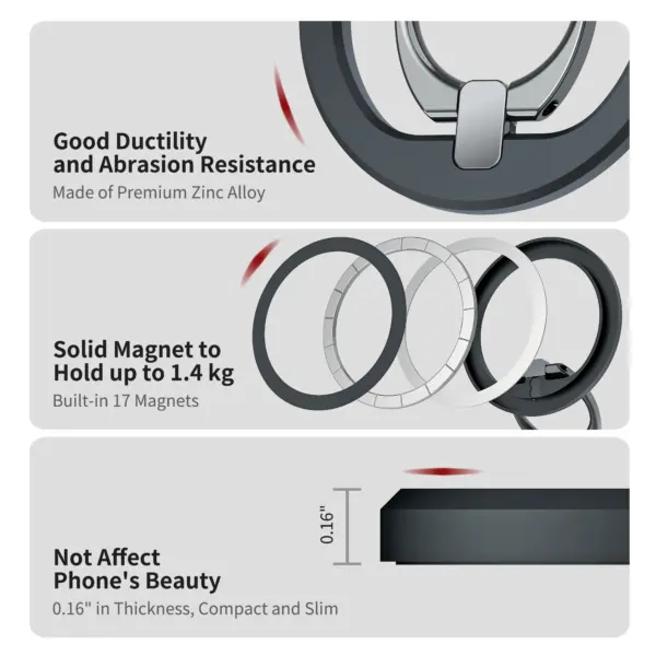 Magnetic Wallet and Phone Ring Holder for iPhone - Image 6