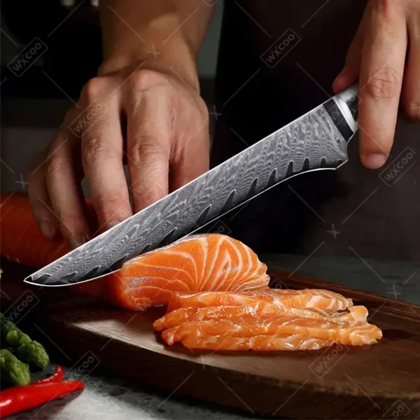 Professional Damascus Steel Boning Kitchen Knife - Image 2